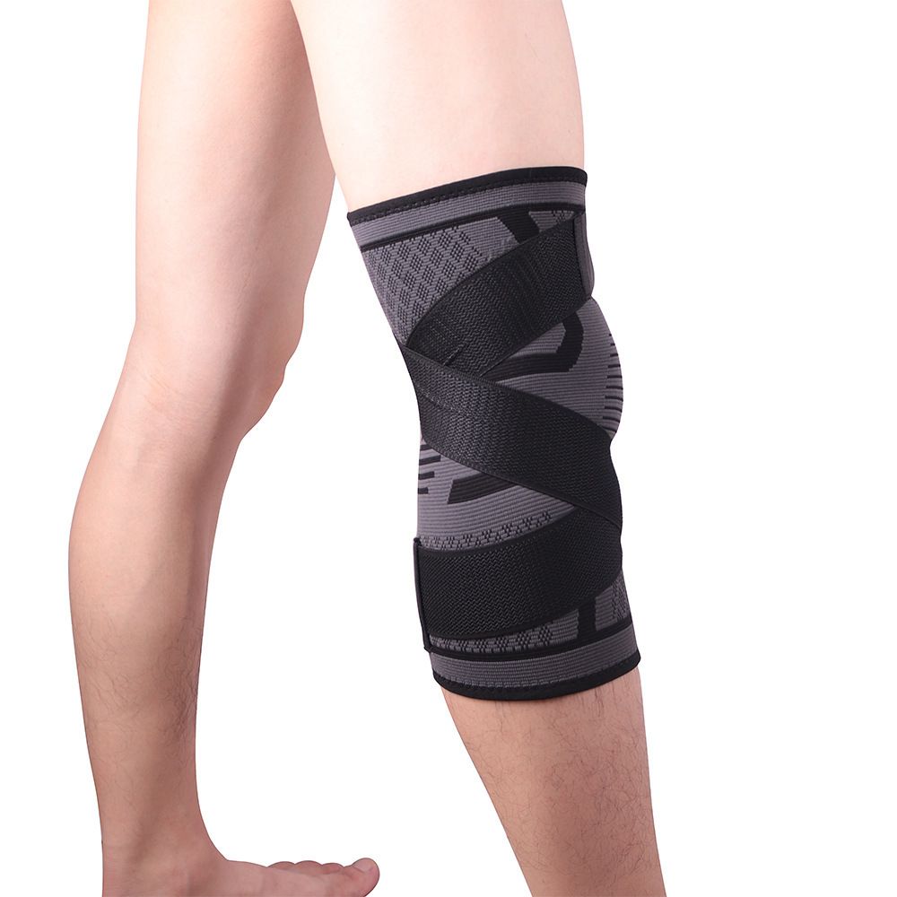 跨境定户外登山护膝制加压带针织运动护膝羽毛球跑步健身护膝详情图2