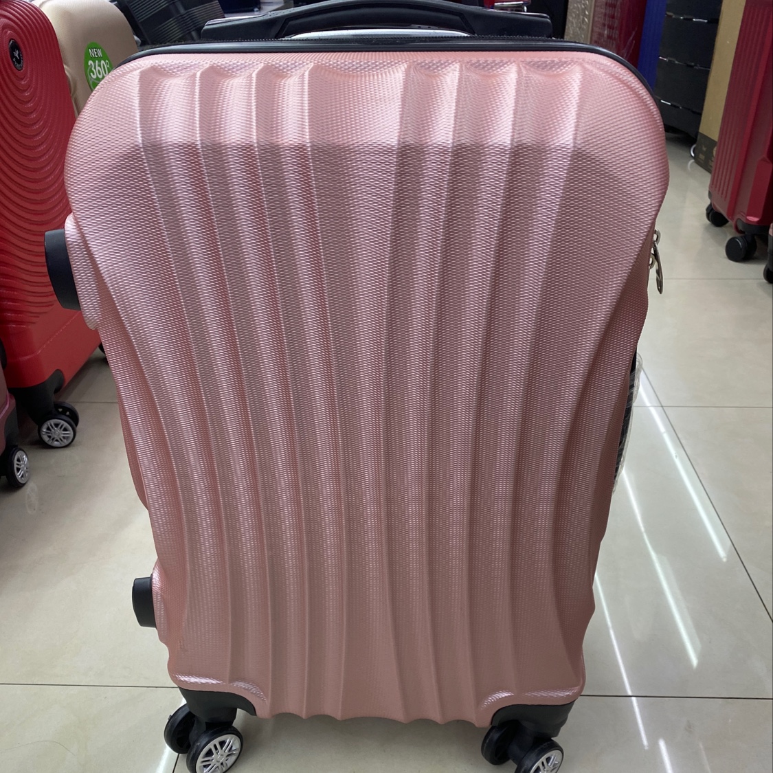 LC-012玫瑰金20寸ABS拉链拉杆箱