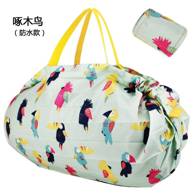 厂家直销日韩版环保购物袋折叠收纳涤纶便携购物袋风琴收纳袋详情2