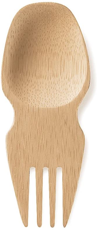 Amazon Children's Fork Spoon Set Western Tableware Fork Spoon One Bamboo Spork full figure
