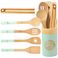 亚马逊厨具 厨房用具套装 厨房用具创意 上漆竹铲 utensil set图