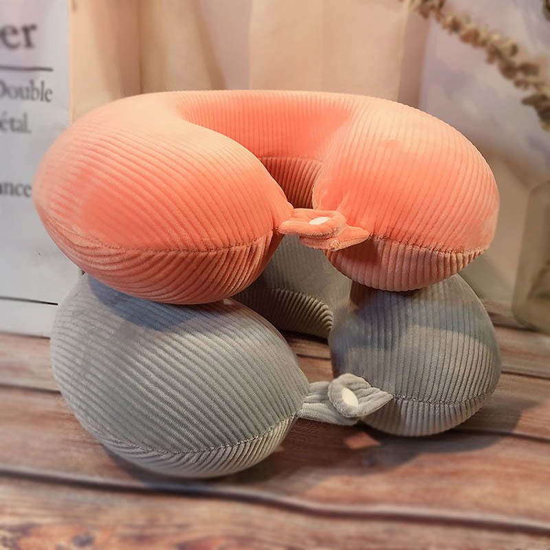 Memory foam U-shaped pillow, cervical pillow, neck protection pillow, velvet memory pillow Specification image