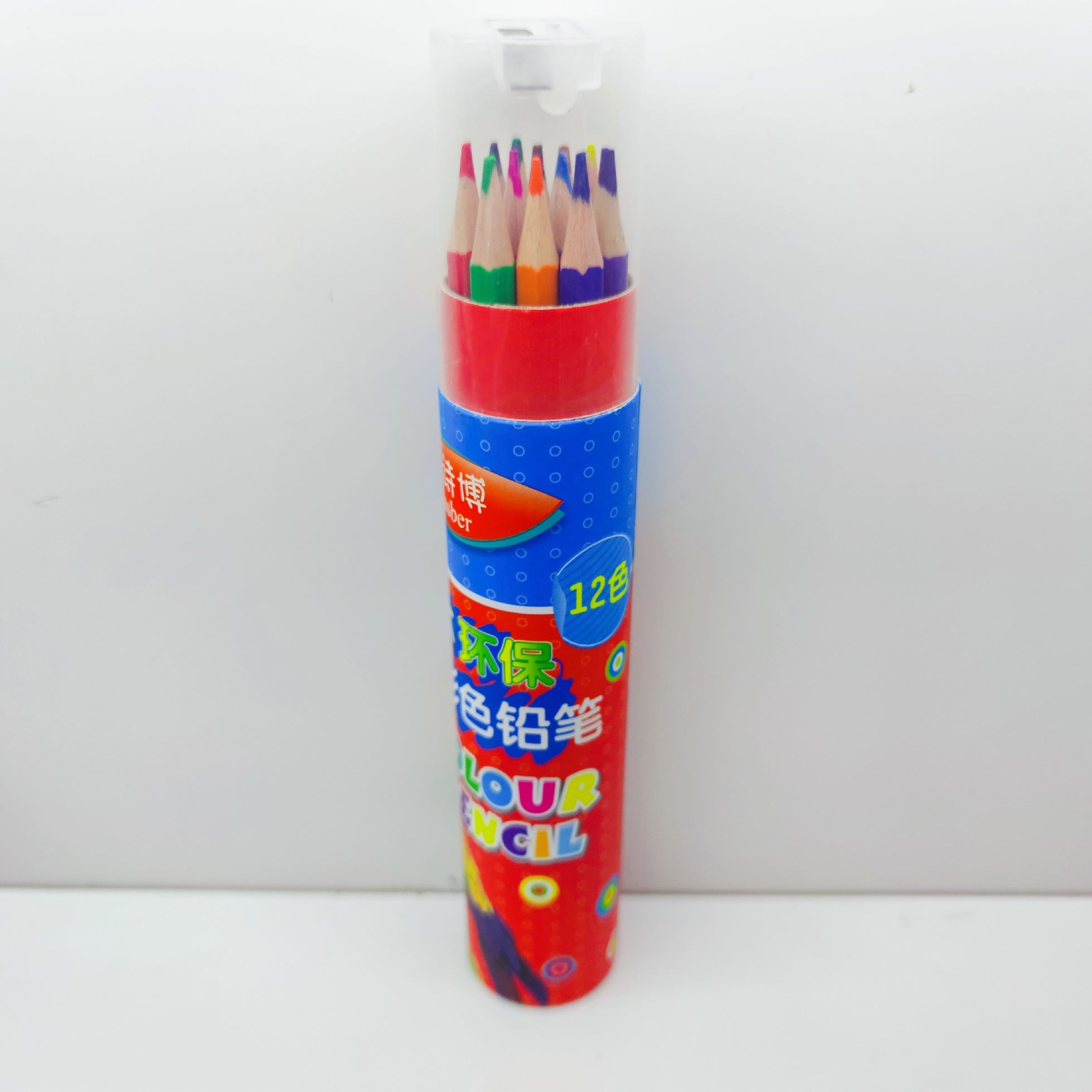 Drawing cartoon 12 color red tube color pencil thumbnail