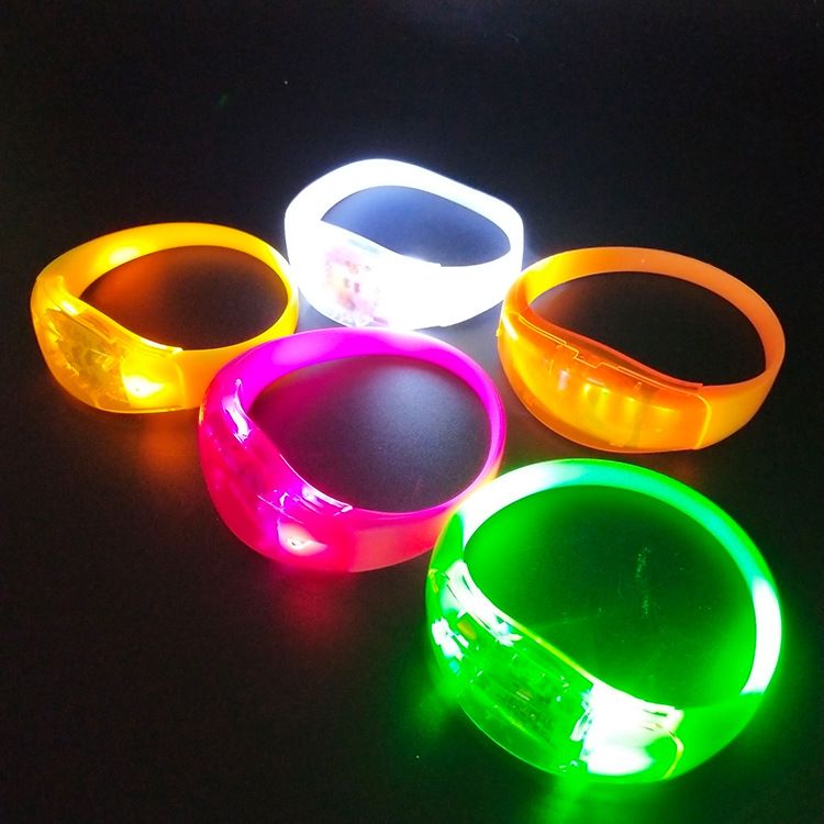硅胶手环 发光声控手环 LED发光手环 LED震动发光手镯详情图9