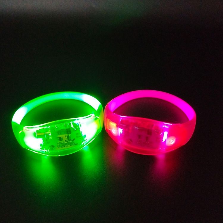 硅胶手环 发光声控手环 LED发光手环 LED震动发光手镯详情图7