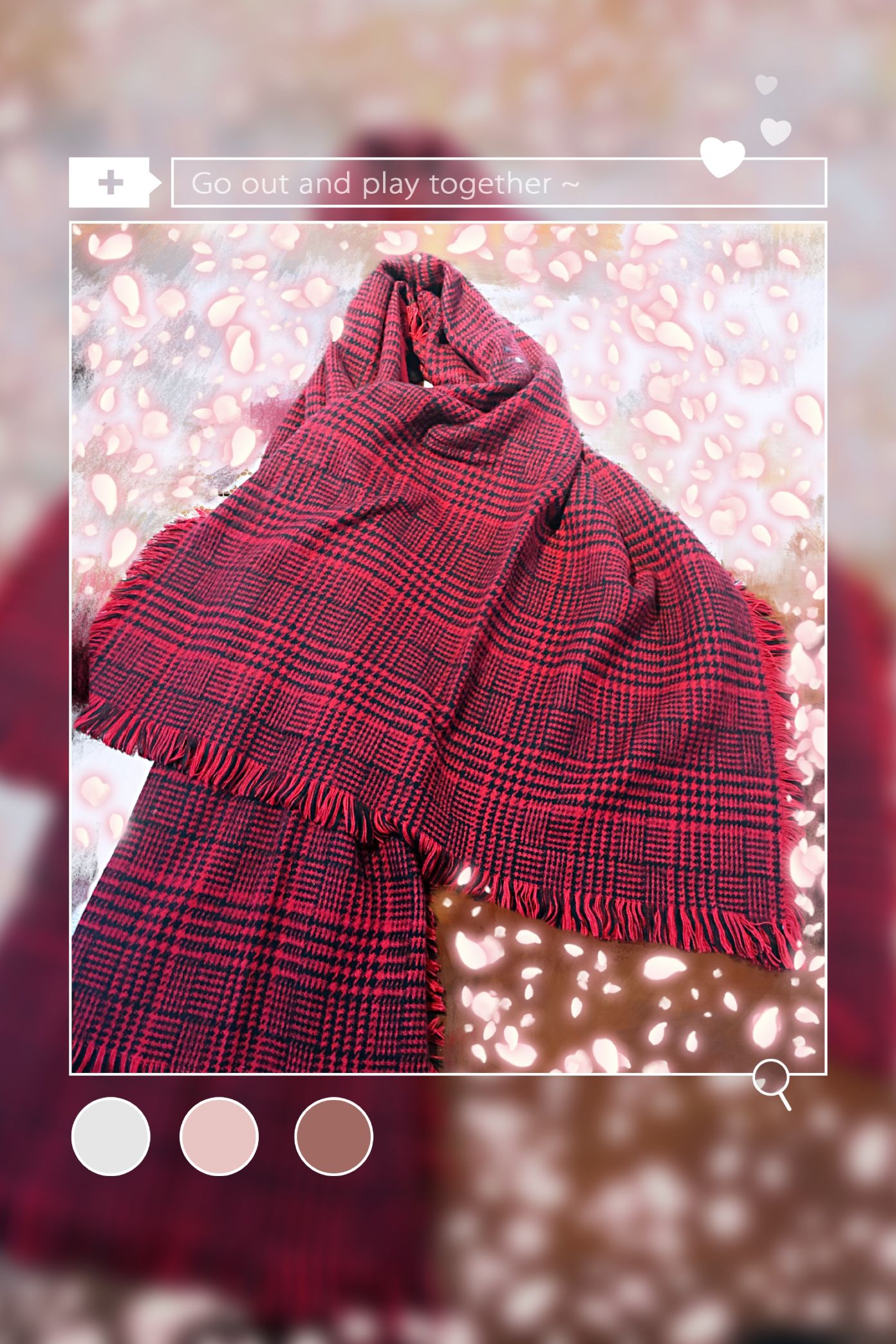 Red pashmina shawl scarf