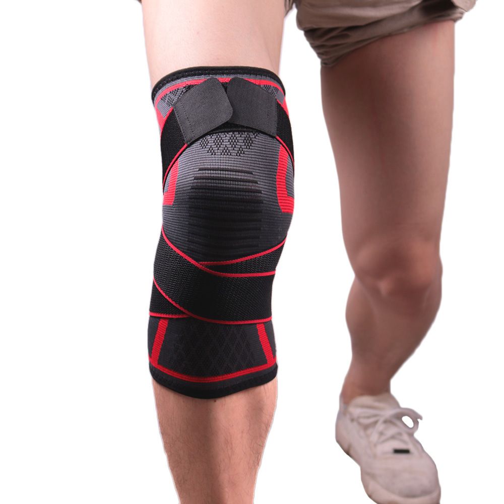 跨境定户外登山护膝制加压带针织运动护膝羽毛球跑步健身护膝详情图3