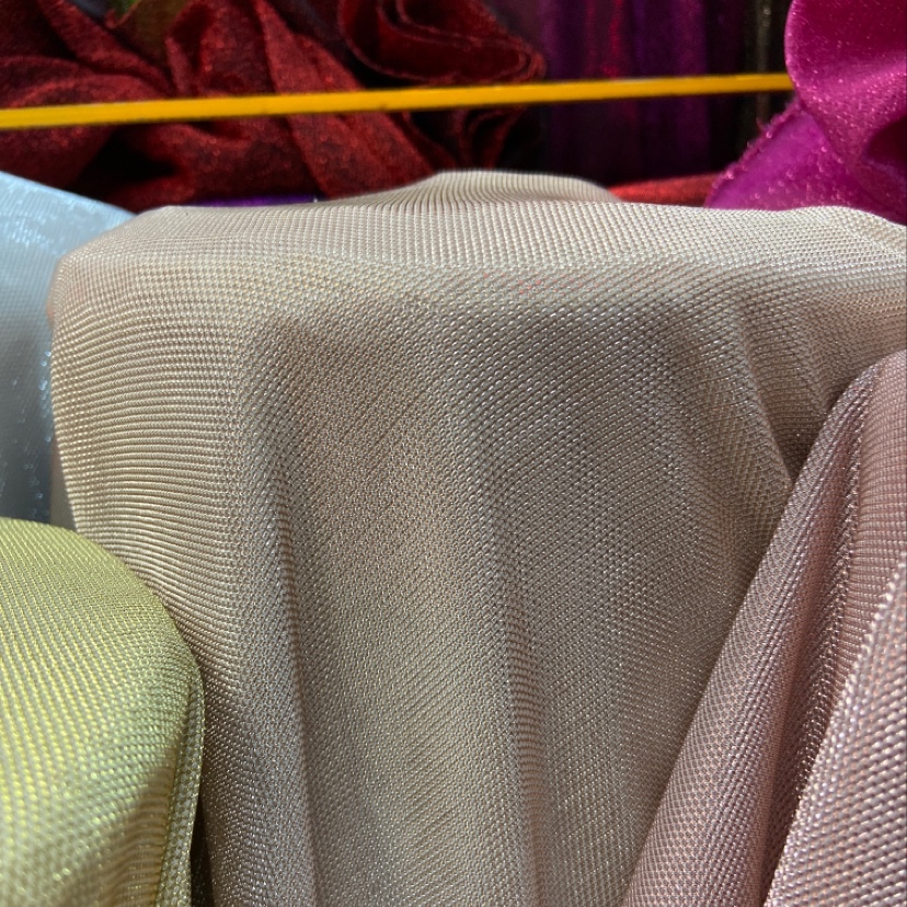 杏色复合亚力针织布料服装装饰品工艺品头饰面料