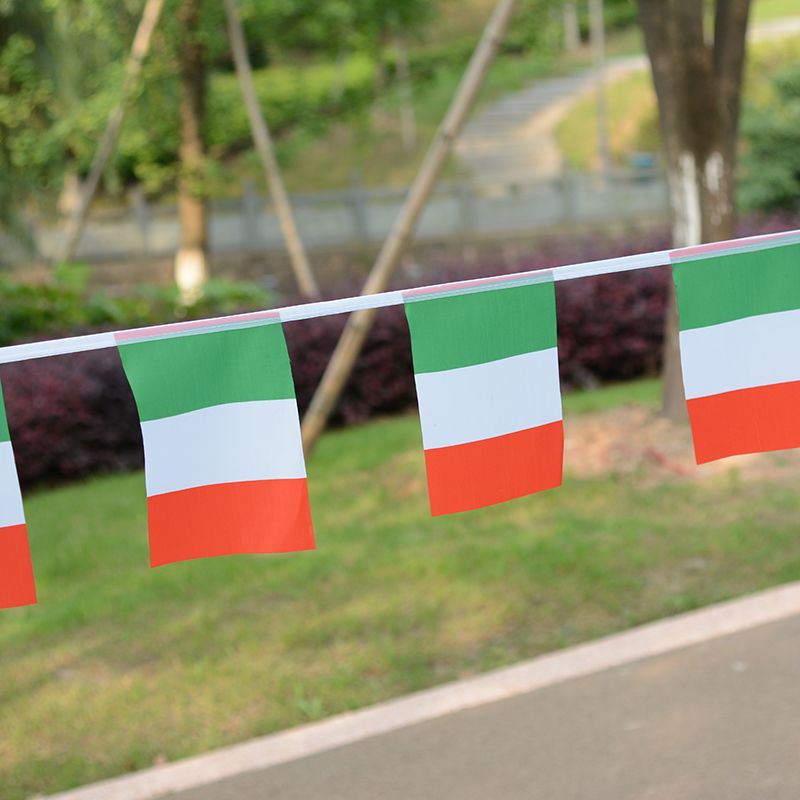 世界各国国旗串旗万国旗挂旗意大利20面串旗8号可定做各国家串旗细节图