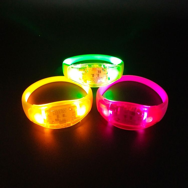 硅胶手环 发光声控手环 LED发光手环 LED震动发光手镯详情图8