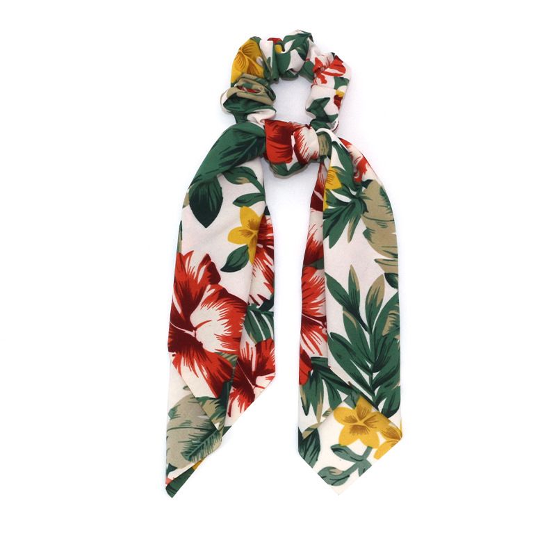 Wholesale of new cross-border European and American large intestine rings, ribbon hair bands, tassel ponytail scarves and women's hair accessories from the manufacturer detail image 4