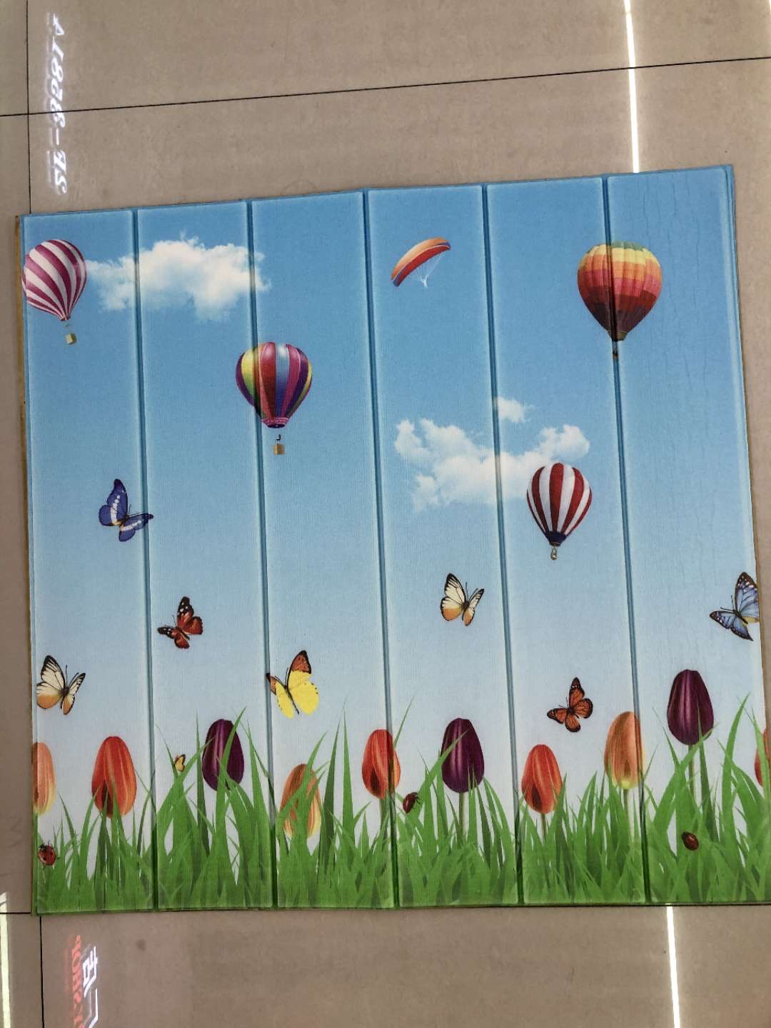 Wood Print Wall Sticker Application Scenario