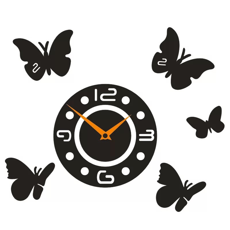 Creative decoration of butterfly wall clock thumbnail