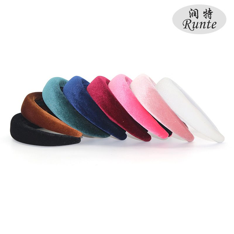 Wholesale of cross-border bestsellers, Ins influencer style, European and American sponge hair bands, fluorescent wide-edge hair bands, and fabric headbands