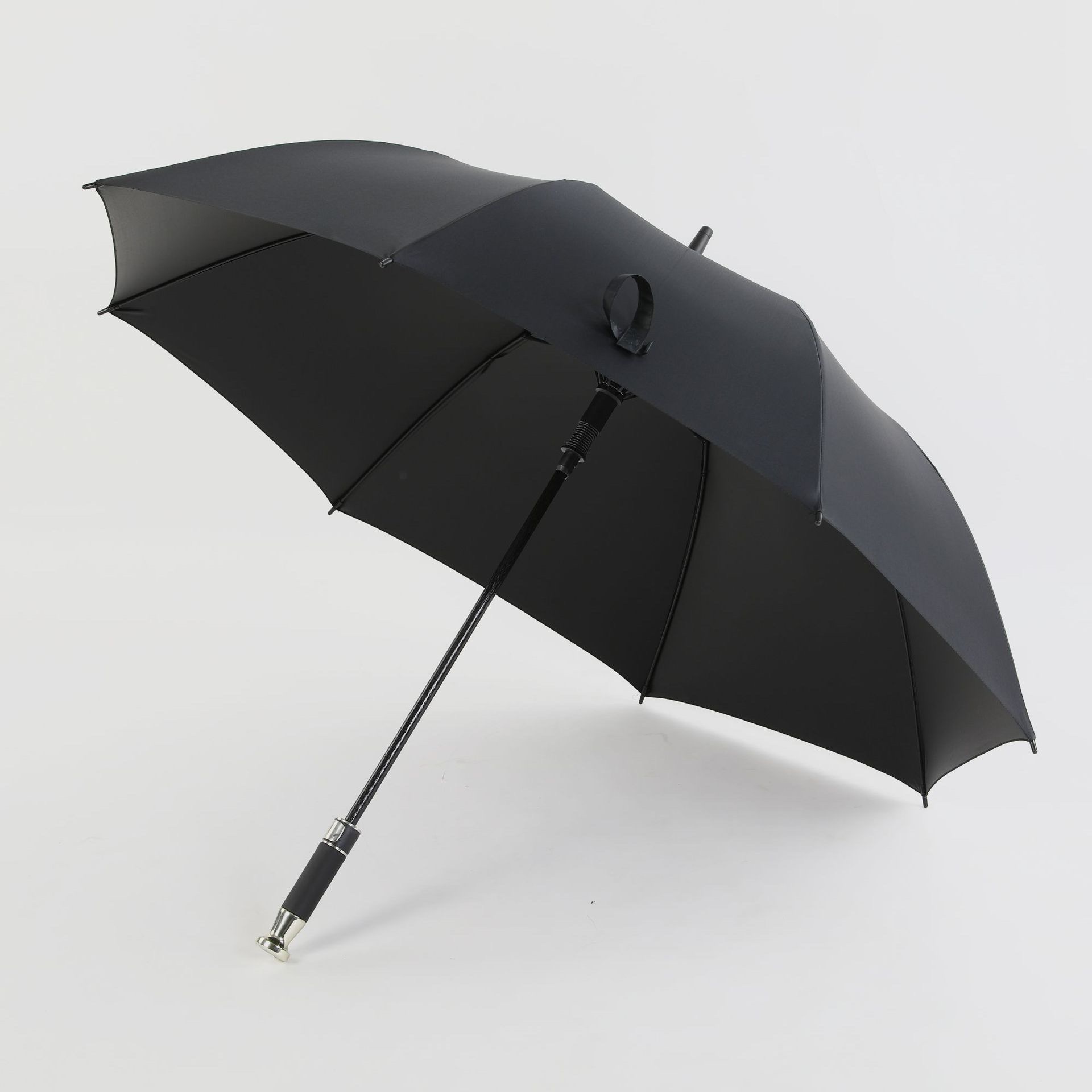 Rolls-Royce automatic umbrella, long-handled umbrella, large and extra-large straight-handled umbrella, men's and women's sunshade, black vinyl custom advertising umbrella undefined