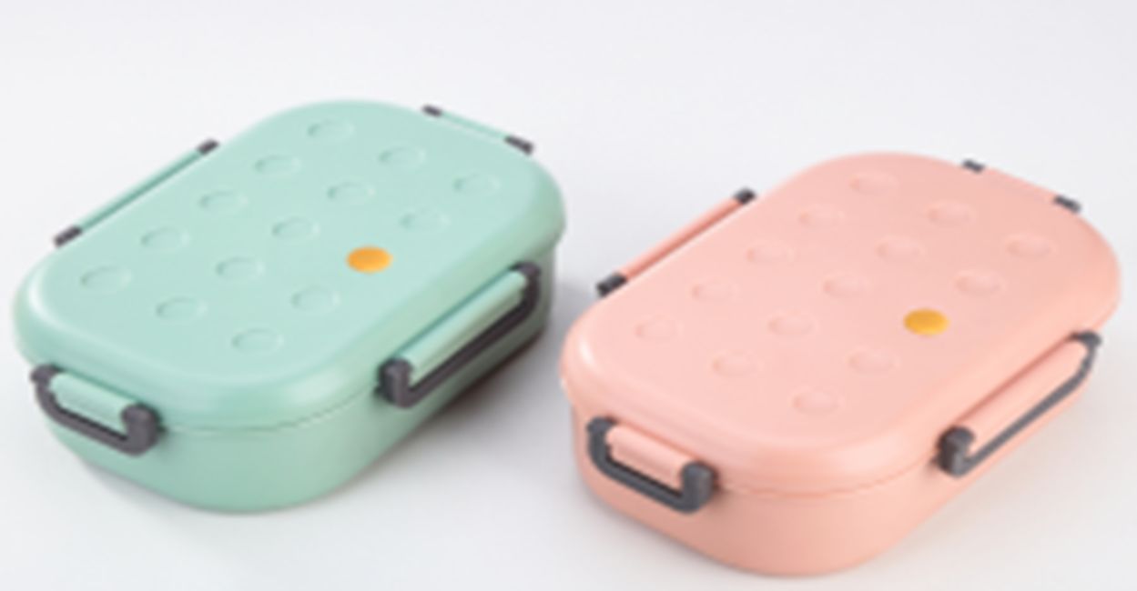 Yiwu Selection Wave point four buckle bento box /800ml/34391 full figure