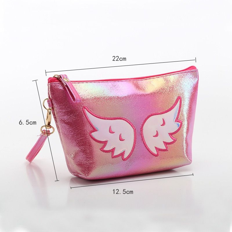 The 2020 best-selling cracked colorful sailboat bag with copyright and patent, the colorful fabric makeup bag, and the angel wing clutch bag detail image 5