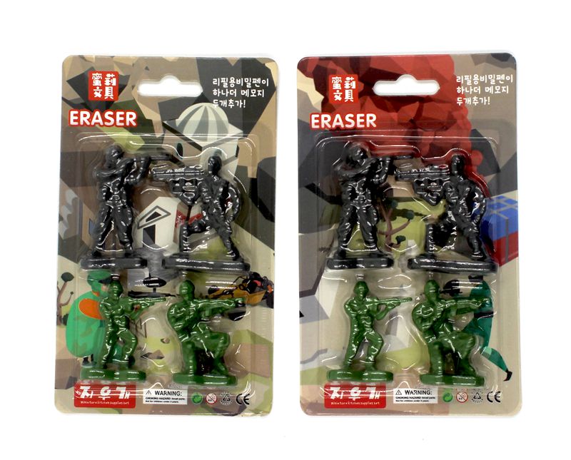 Xk-023造型橡皮 卡通3D橡皮擦士兵造型创意学生文具用品产品图