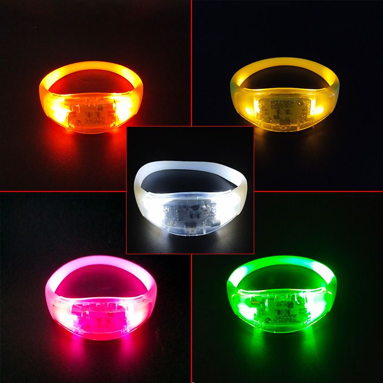 硅胶手环 发光声控手环 LED发光手环 LED震动发光手镯详情图6
