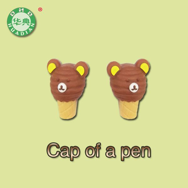 pvc soft rubber pen tip silicone pen cap pen cover custom creative 3d three-dimensional figure cartoon pen cap custom full figure