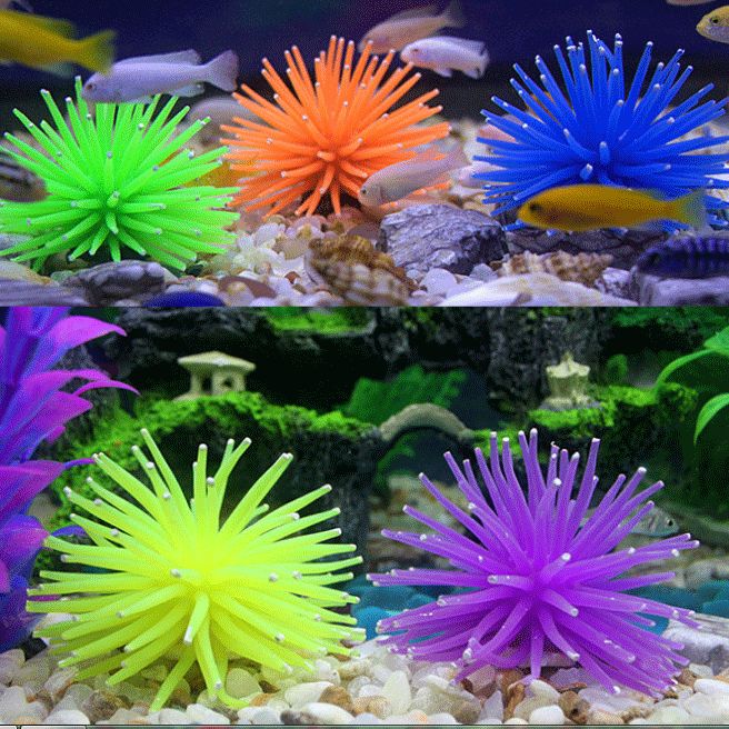 仿真海胆仿真海葵软体珊瑚鱼缸装饰水族箱造景 海胆球珊瑚球详情图3