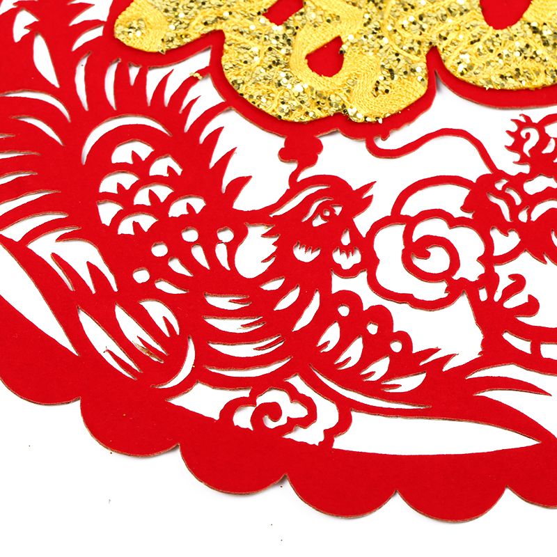 Self-adhesive flannel - Dragon and Phoenix detail image 2