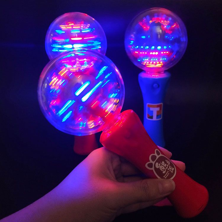 LED light-emitting rotating ball with electric LED rotating flashing stick, a popular Halloween gift detail image 7