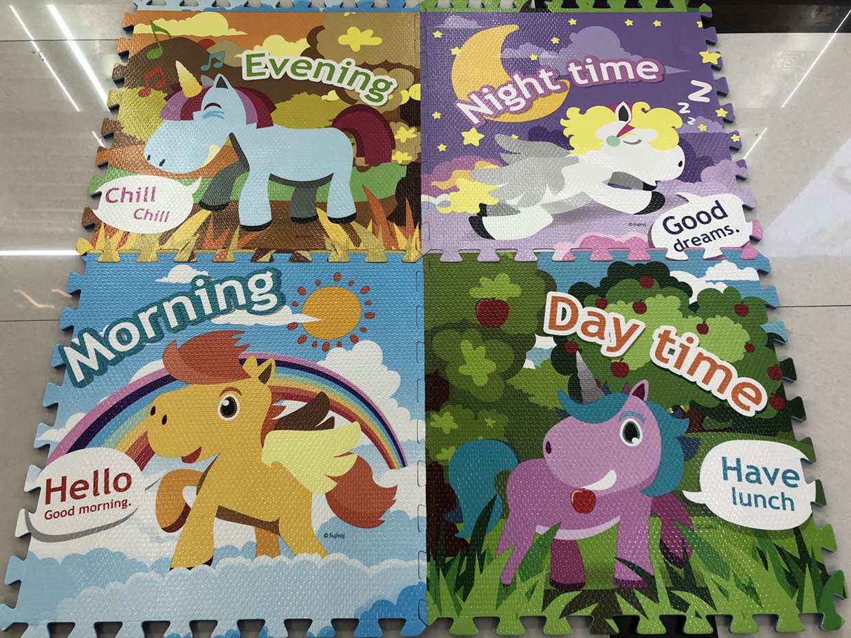 多功能泡沫地垫拼图7防滑加厚儿童地垫地毯布条家庭地面保护