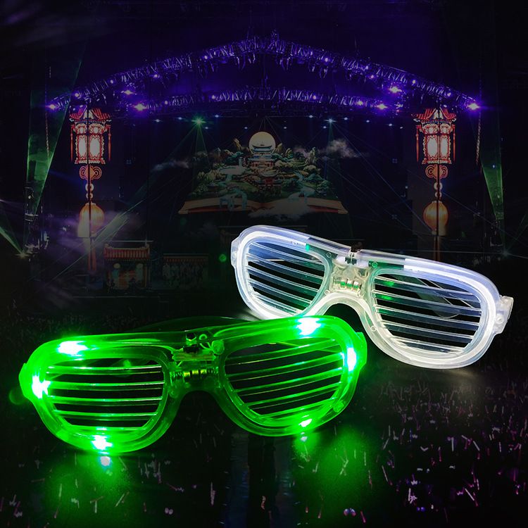 Blinds Green Irish Festival Flash Promotion Gift Festival glasses LED light glasses