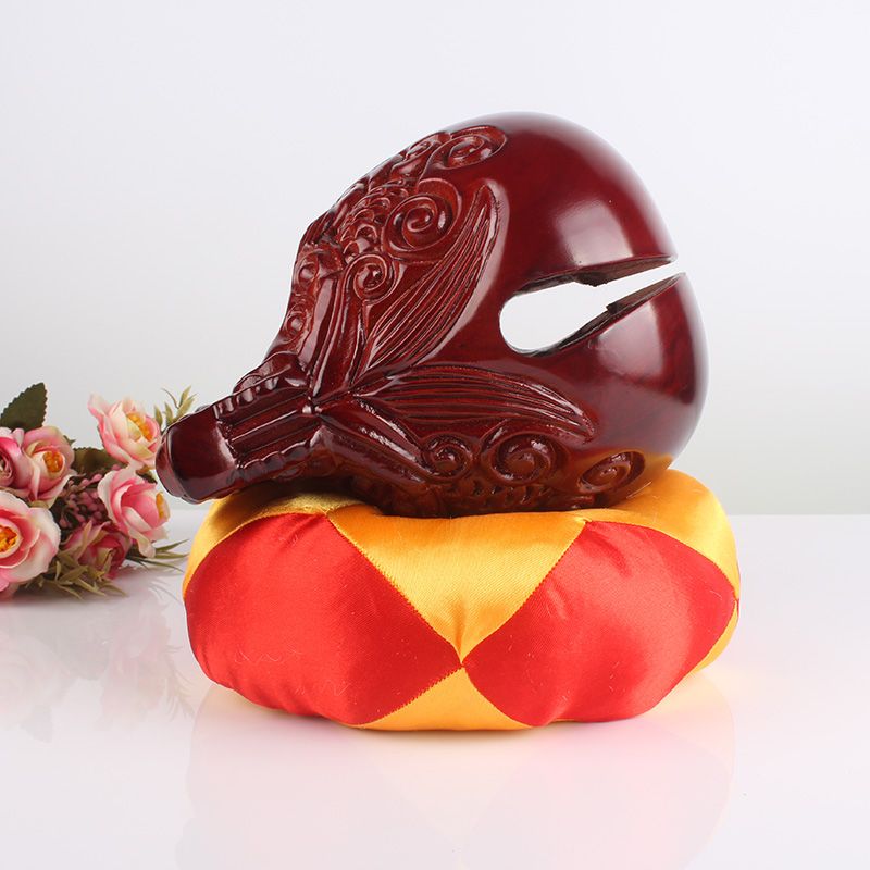 6-inch dragon-carved wooden fish ritual implements, solid wood temple percussion instruments, camphor wood for household use Specification image