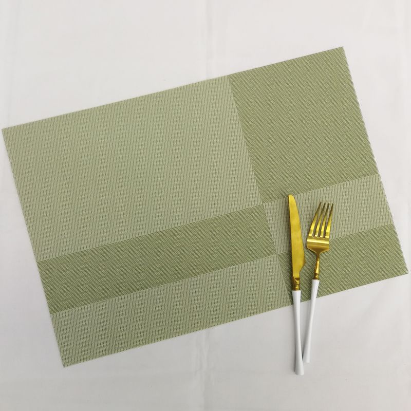 Simple Plaid Woven Texlin Placemat Pvc Placemat Hotel Thickened Insulation Non-Slip Placemat Factory Direct Sales Application Scenario