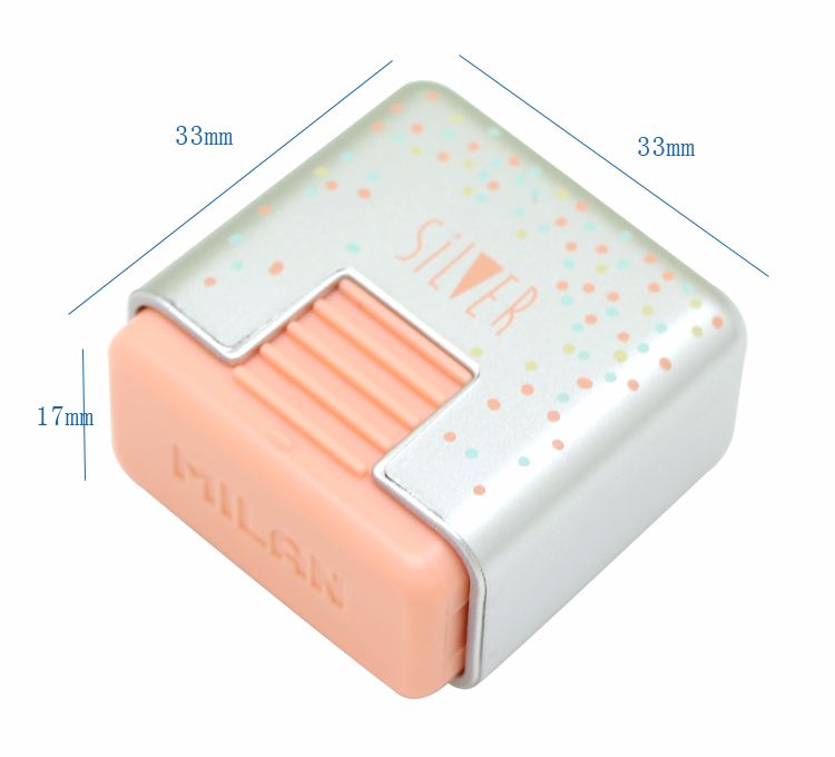 Spanish MILAN square eraser with silver case CMMS430SL detail image 13
