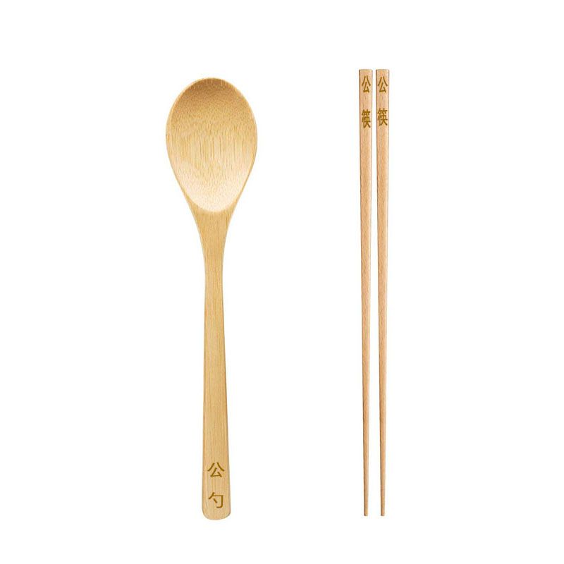 竹制餐具 公勺公筷 家用筷子 筷子勺子套装 竹筷 竹勺图