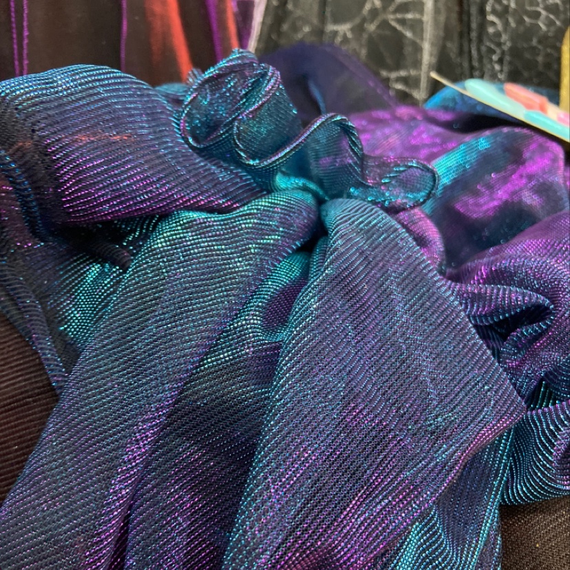 蓝紫色幻灯丝针织布料服装装饰品工艺品头饰面料