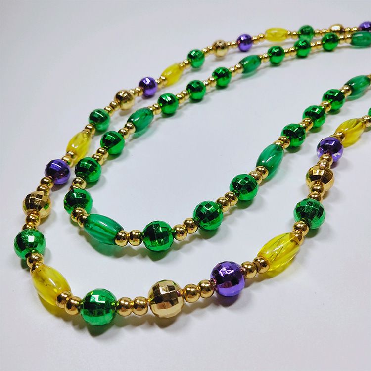 LED Christmas light necklace, seven-color flashing necklace, cheering event, round LED light bead chain detail image 3