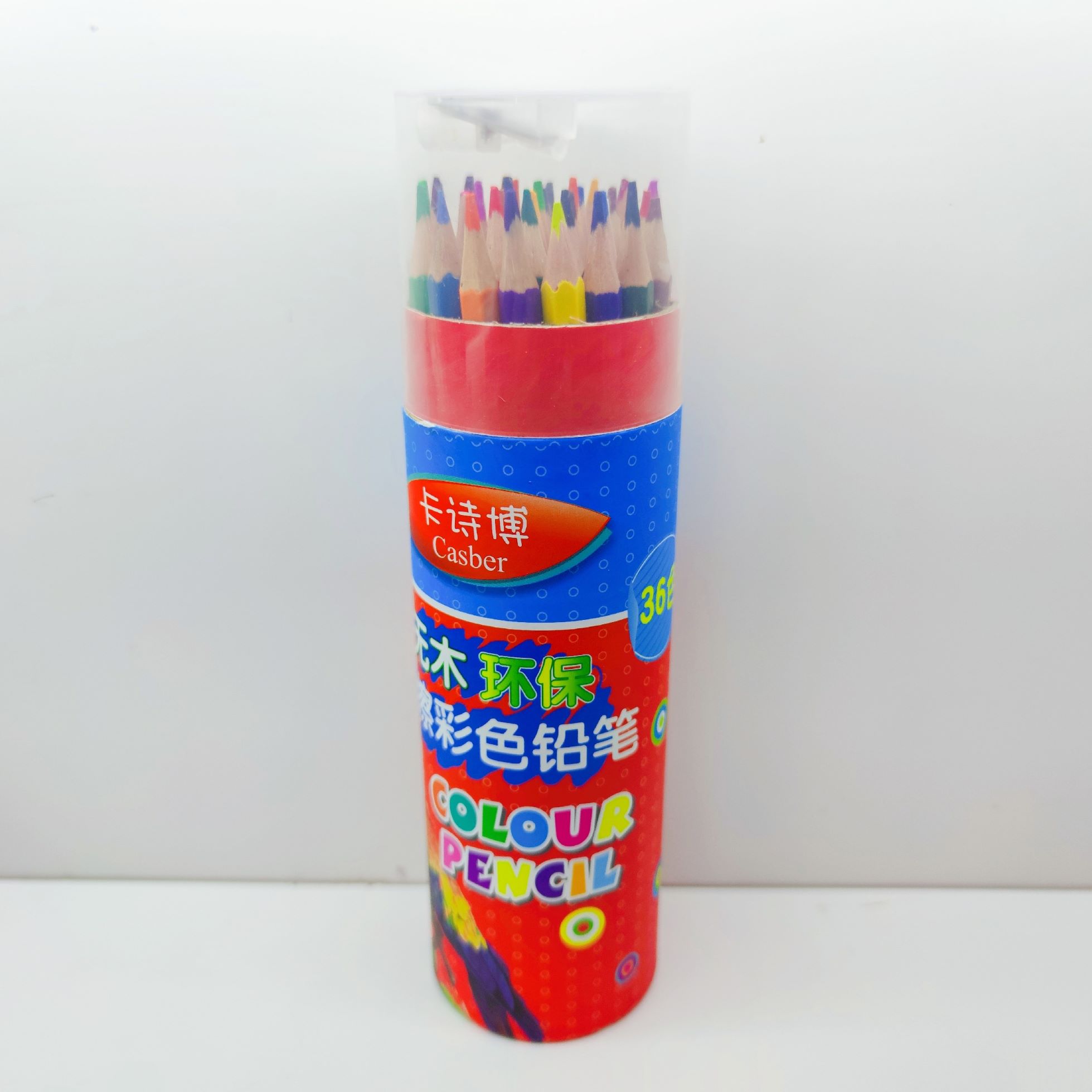 Drawing cartoon 36 color cylinder with color pencil thumbnail