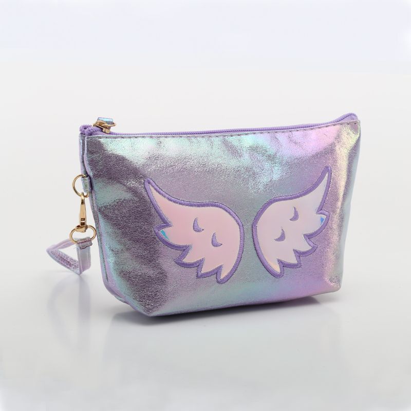 The 2020 best-selling cracked colorful sailboat bag with copyright and patent, the colorful fabric makeup bag, and the angel wing clutch bag detail image 7