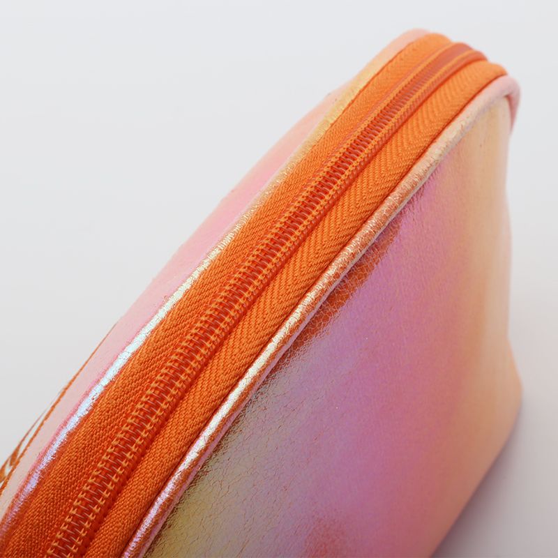 Hot-selling embroidery beauty fish tail semi-round bag, rainbow crack cosmetic bag, cartoon phantom color handbag in foreign trade detail image 10