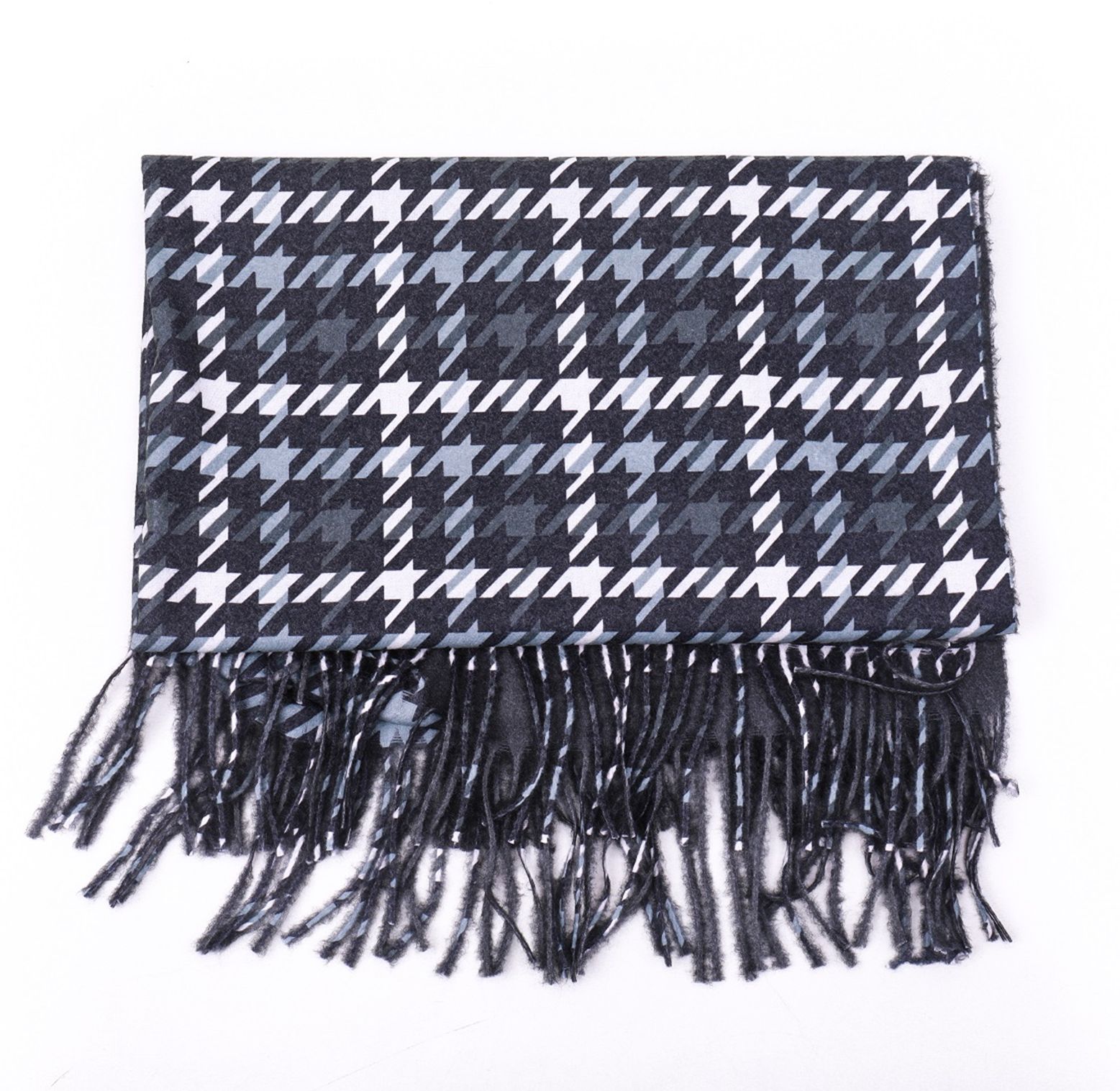 Yiwu Selection Bazaar stripe chinchilla scarf grey /46975