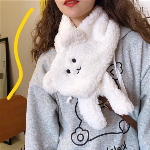 Embroidered Cartoon Scarf undefined
