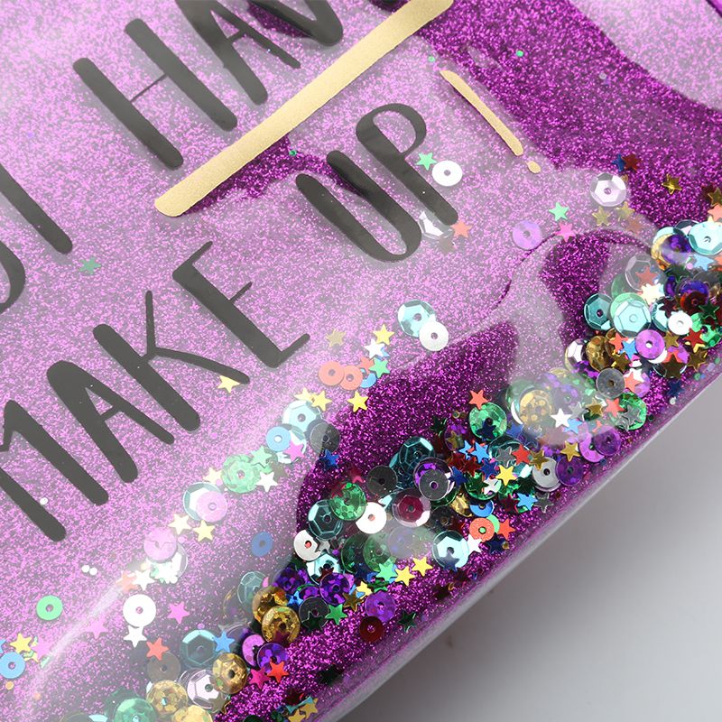 PVC流沙公文包可定制logo金粉拼接洗漱包防水化妆品收纳包详情图16