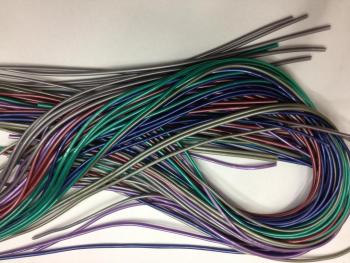塑料管，彩色金属色塑料编织软胶管图