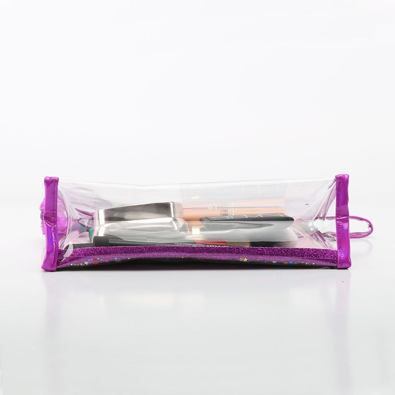 PVC流沙公文包可定制logo金粉拼接洗漱包防水化妆品收纳包详情图9