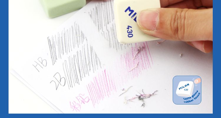 Spanish MILAN Square eraser for students and children, 430 pic 6