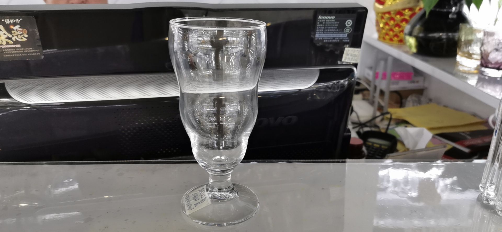 Crystal glass juice cup, milkshake cup, cold drink cup detail image 2