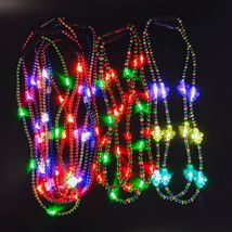 万圣节发光项链LED 南瓜 骷髅 串珠电镀珠子吊坠LED项链