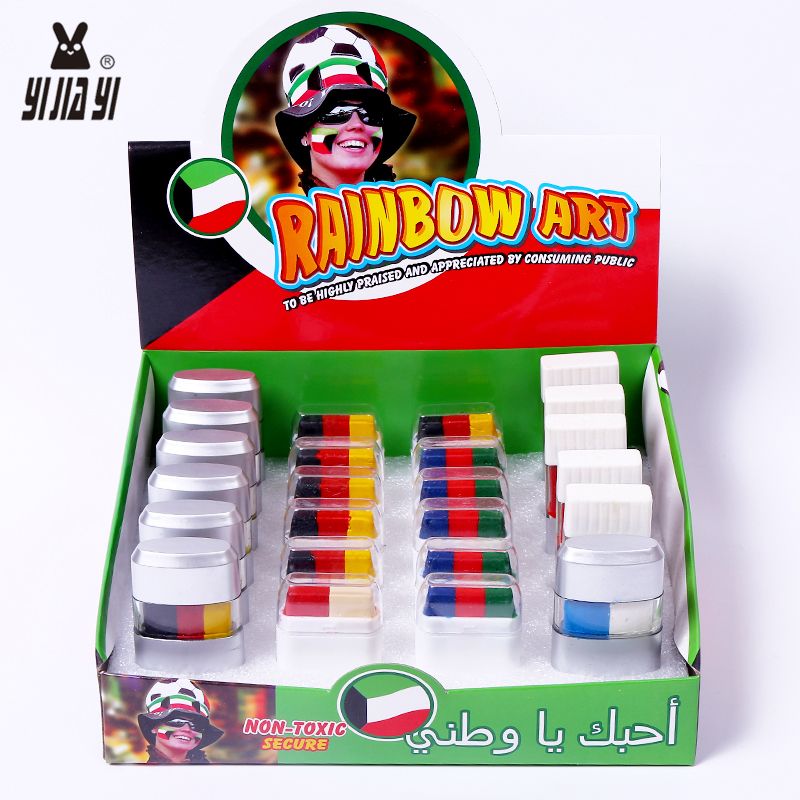 Best-selling lighter face color set, wholesale of Halloween face color paints, water-washable neutral safe and environmentally friendly national flag face color