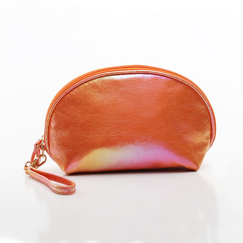 Hot-selling embroidery beauty fish tail semi-round bag, rainbow crack cosmetic bag, cartoon phantom color handbag in foreign trade detail image 13