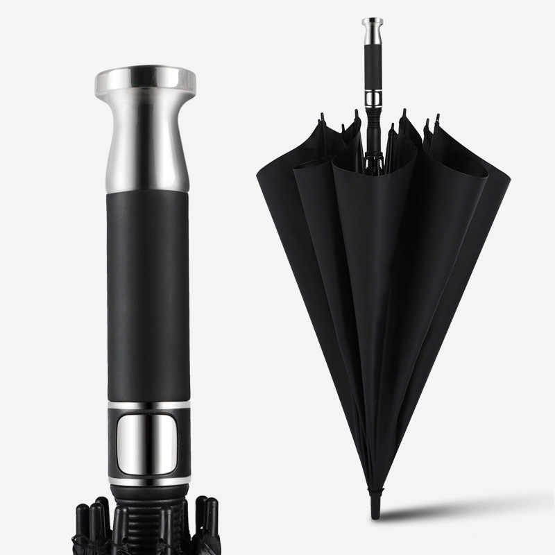 Rolls-Royce automatic umbrella, long-handled umbrella, large and extra-large straight-handled umbrella, men's and women's sunshade, black vinyl custom advertising umbrella details Picture