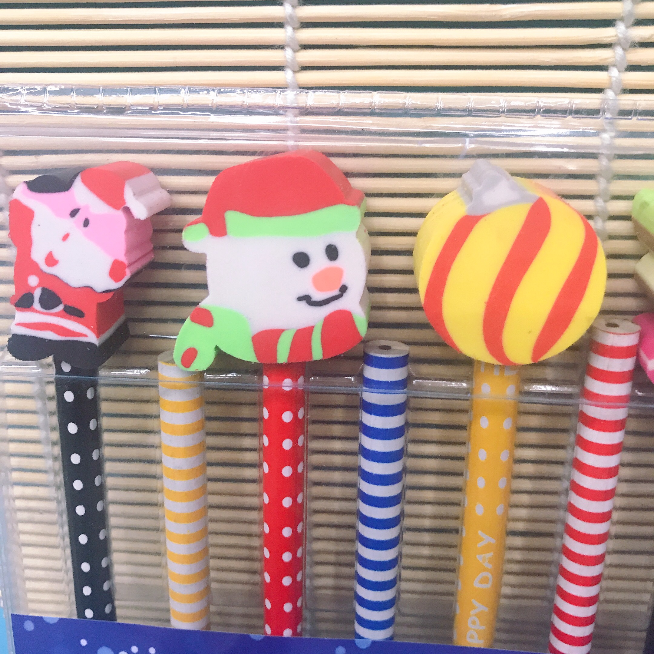 十二支圣诞双泡多色橡皮擦细节图